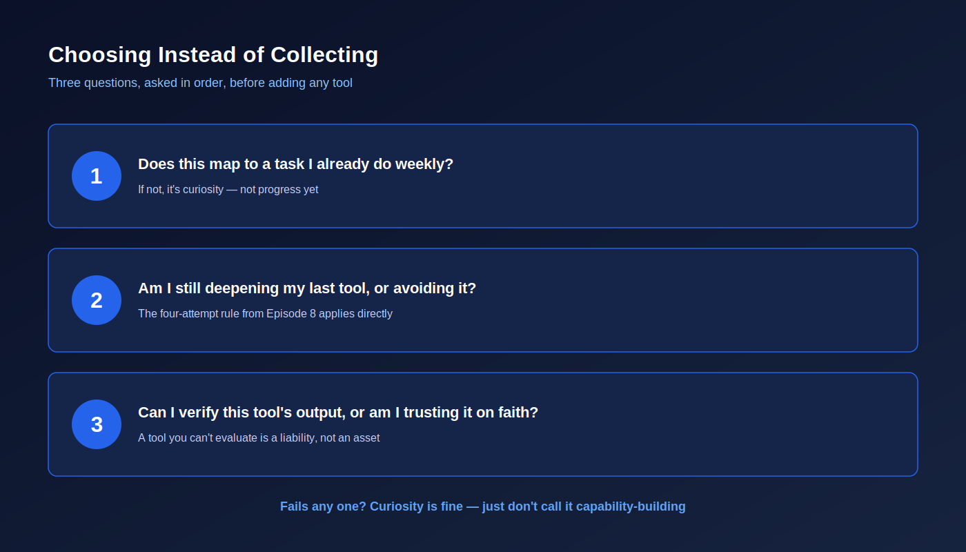 Three questions before adding another AI tool.